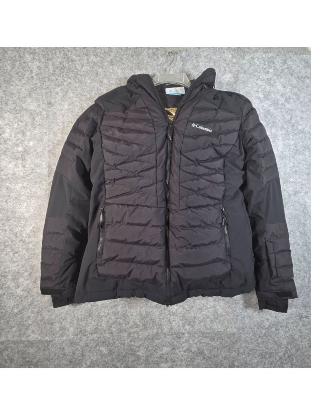Columbia Black Hooded Puffer Jacket Lightweight Outdoor Size XL Gorpcore • Outdo - Picture 2 of 10